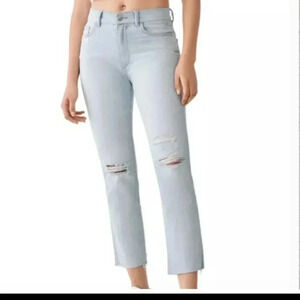 DL1961 Mara High Rise Instasculpt Ripped Straight Ankle Jeans in Ross(26)